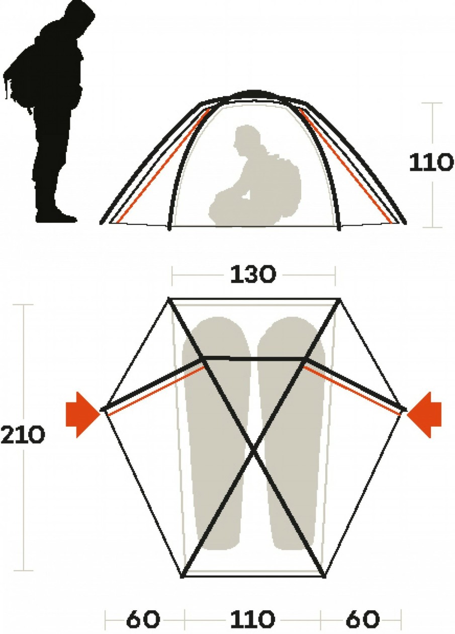 Attrezzatura Ferrino tende lite | Tenda Force 2